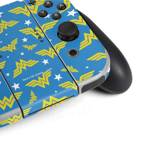 DC Comics Wonder Woman Logo Pattern Nintendo Switch OLED (2021) Skin